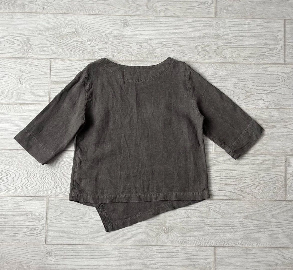 OSKA × Vintage OSKA Linen Asymmetric Hem Blouse – Size III (M/L) Size L / US 10 / IT 46 - 6 Thumbnail