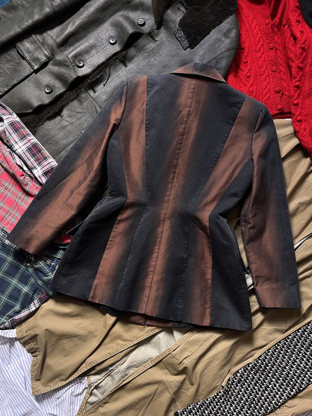 Thierry Mugler Stunning Thierry Mugler Black Bronze Cotton Womans Blazer Size L / US 10 / IT 46 - 2 Thumbnail