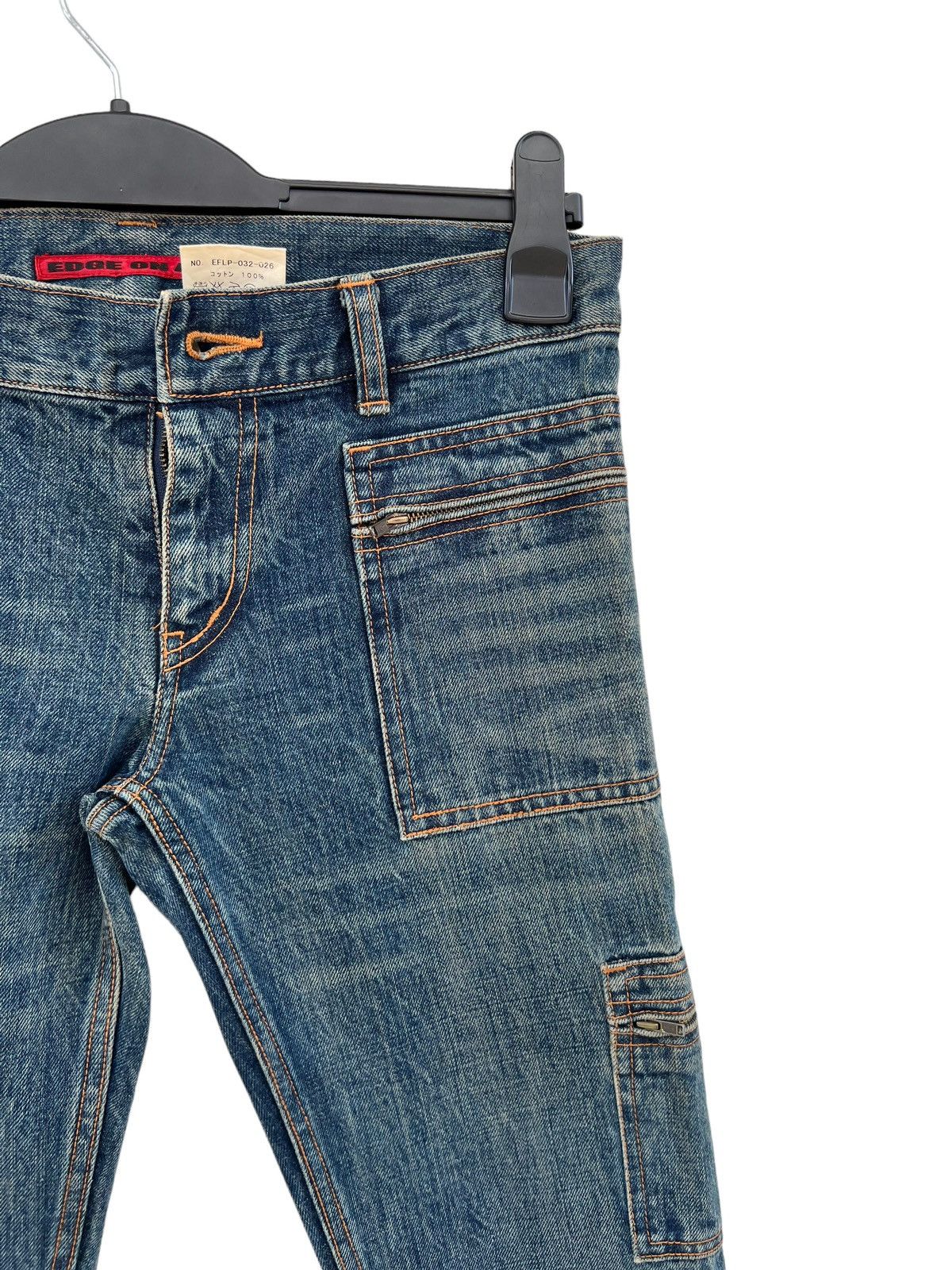 Vintage EDGE ON ALL Japan 6 Zipper Pockets Denim Slim Flare Jeans Size US 29 - 11 Thumbnail