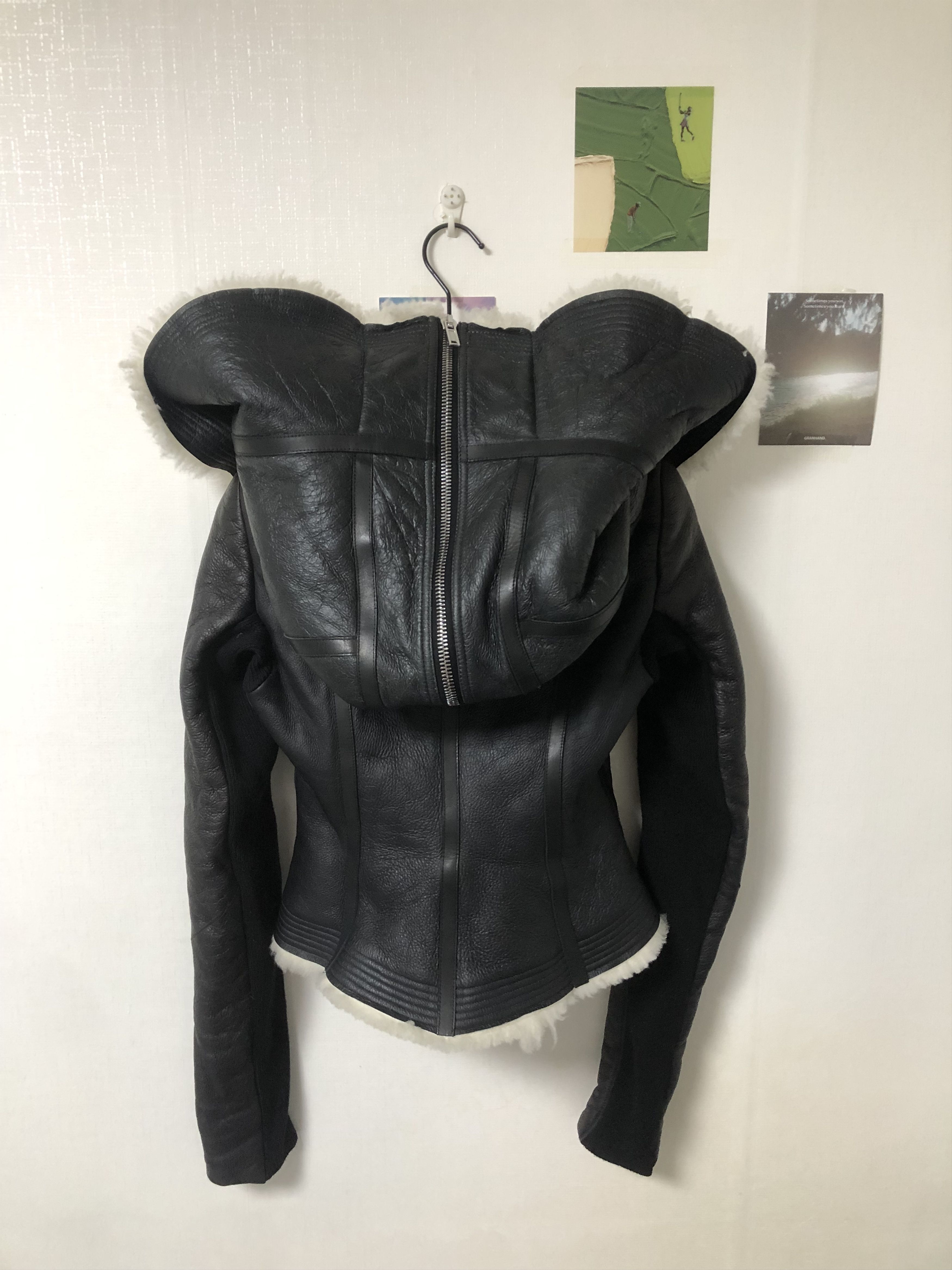 Rick Owens Rick Owens 16FW MASTODON Hooded Shearling Leather Jacket Size M / US 6-8 / IT 42-44 - 4 Thumbnail