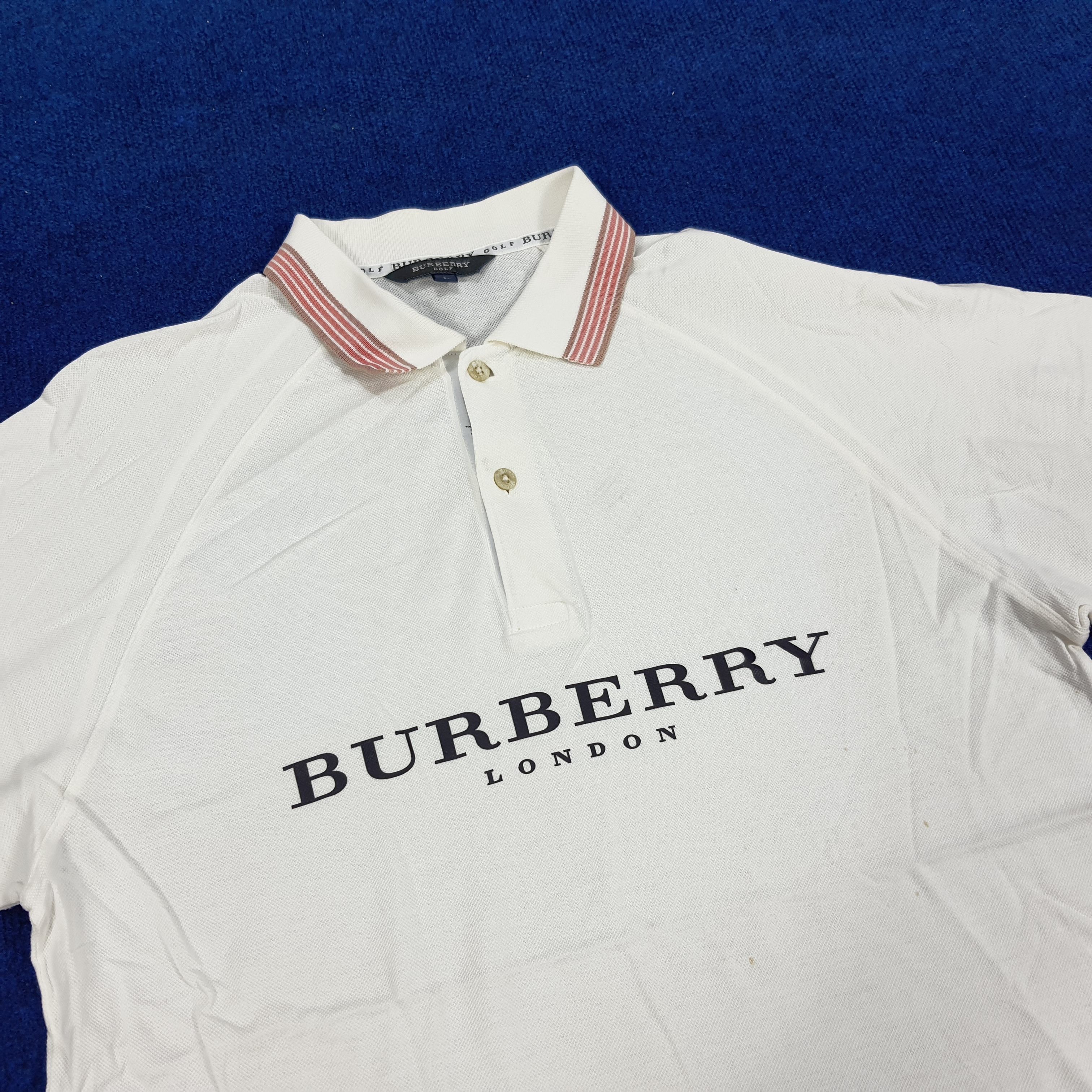 Burberry × Vintage Vintage Burberry Golf Custom Logo Polo Shirt Size US M / EU 48-50 / 2 - 2 Thumbnail