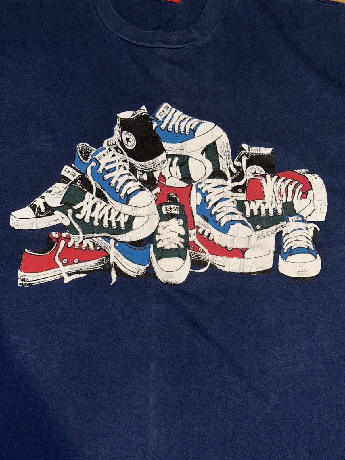 Converse × Vintage Vtg 90s CONVERSE All Star Chuck Taylor Shoes Graphic Tee XL Size US XL / EU 56 / 4 - 2 Thumbnail