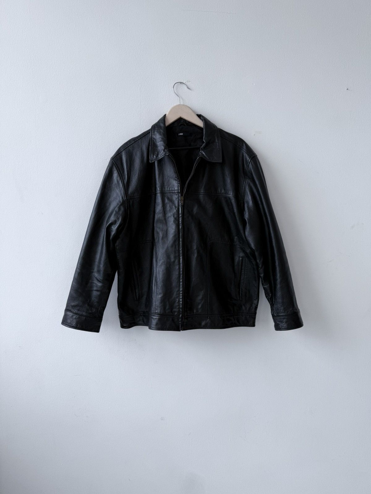 Vintage Vintage 90s Black Leather Jacket Y2K Size US L / EU 52-54 / 3 - 9 Thumbnail