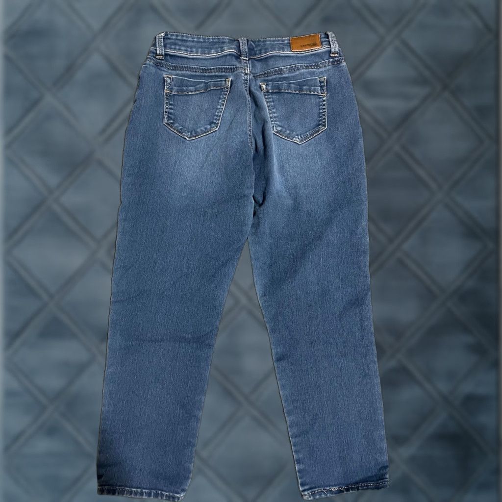 Express EXPRESS Women's Jeans Main Selling Point Cropped Denim Adult Blue Size 8 Stretch High Rise 11 In Vintage No Mens Womens Boys Girls Size 30" / US 8 / IT 44 - 1 Thumbnail