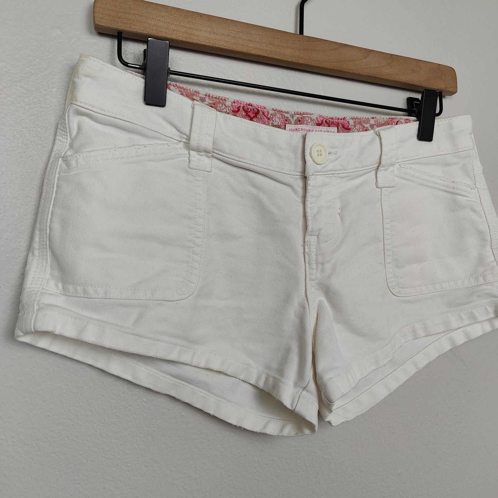 Abercrombie & Fitch Vintage Y2K Abercombie & Fitch Shorts Womens 00 White Size 24" / US 00 / IT 34 - 2 Thumbnail