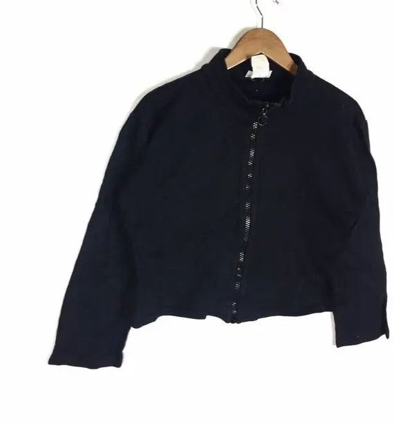 agnes b. Vtg AGNES B PARIS French Designer Crop Tops Sweater Jacket Size M / US 6-8 / IT 42-44 - 2 Thumbnail