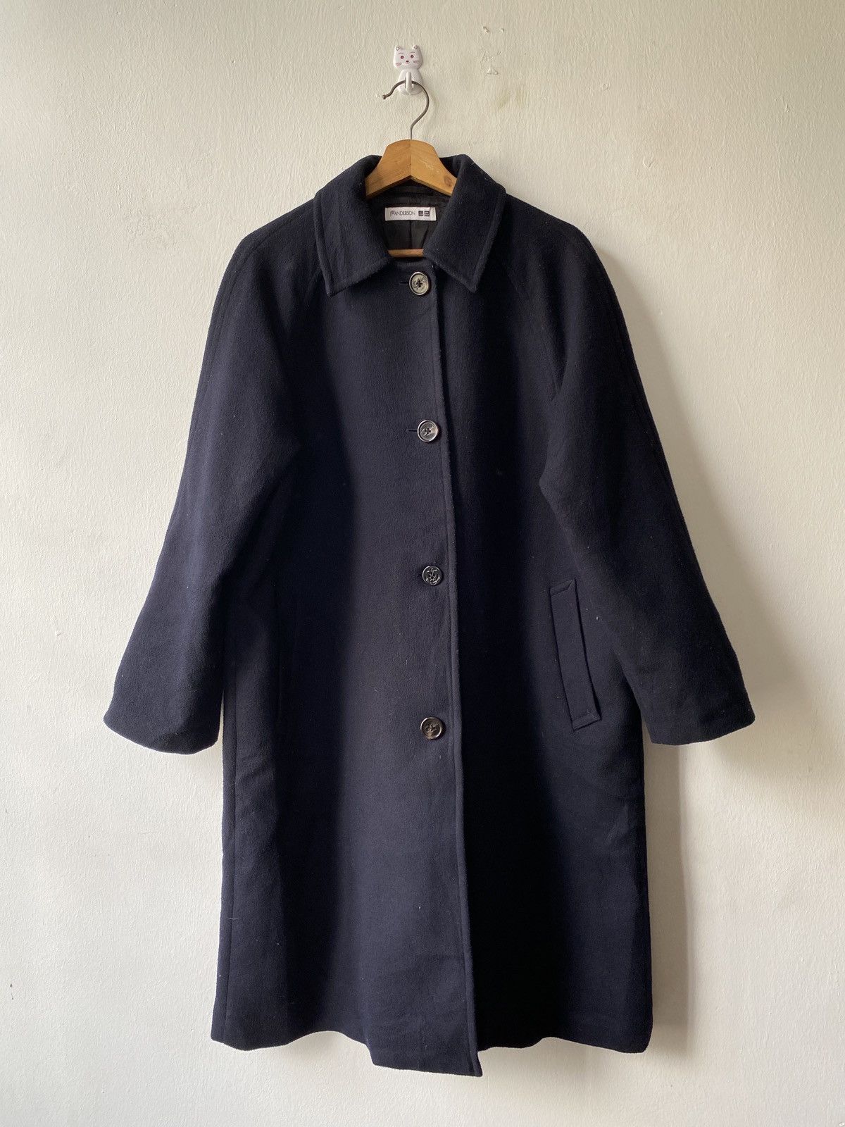 JW Anderson × Japanese Brand × Uniqlo 2000s - J.W.Anderson x Uniqlo Long Trench Wool Jacket Size US L / EU 52-54 / 3 - 3 Thumbnail