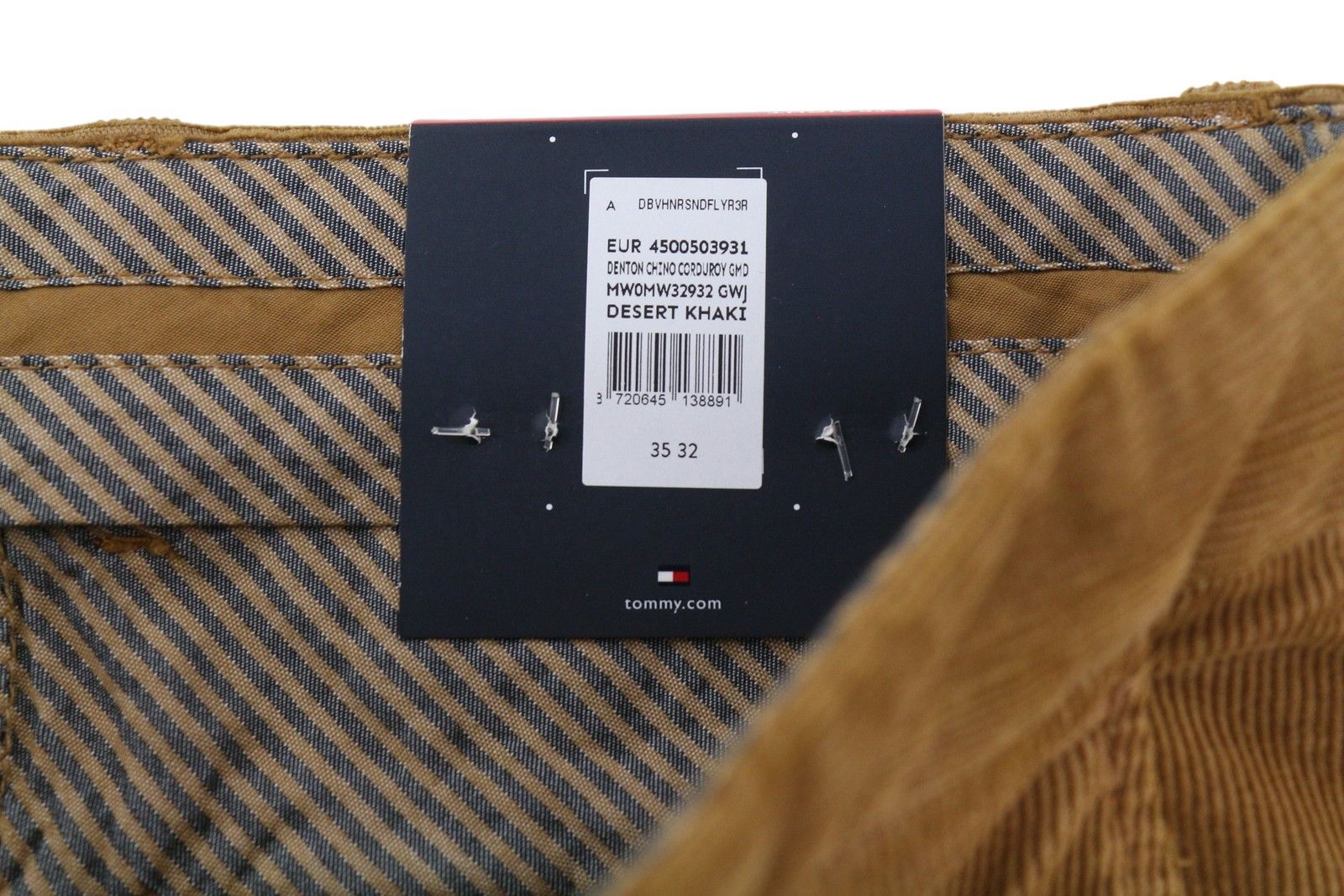 Tommy Hilfiger DENTON CHINO CORDUROY W35/L32 Straight Fit Leg Pants 85362 Size US 35 - 8 Thumbnail