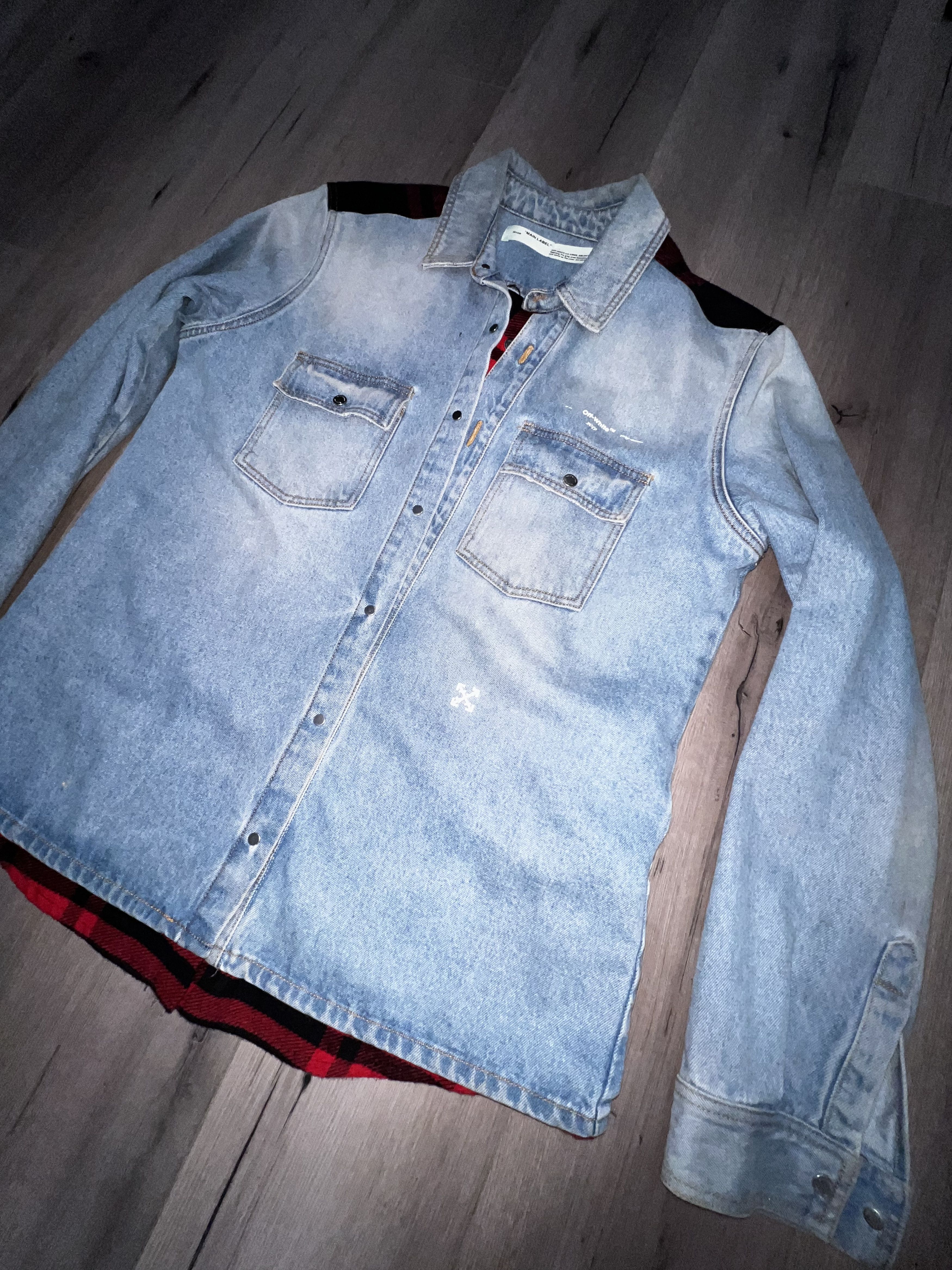 Off-White Off-White Blue and Red Denim Reconstructed Jacket / Shirt Size US XXL / EU 58 / 5 - 8 Thumbnail