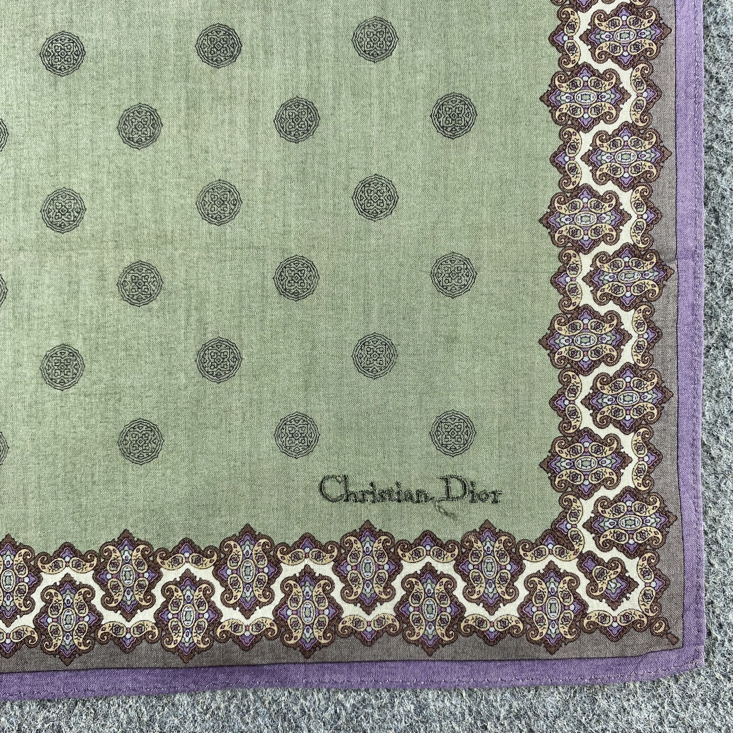 Vintage Christian Dior Handkerchief/Neckerchief/Bandana HC699 Size ONE SIZE - 3 Thumbnail