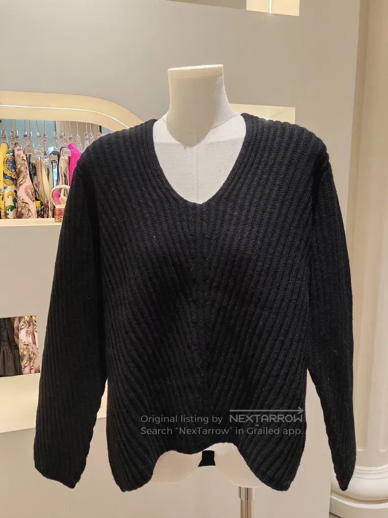 Acne Studios Acne Studios Black V-Neck Wool Sweater, 100% Pure Wool Fab Size XXS / US 00 / IT 34 - 1 Thumbnail