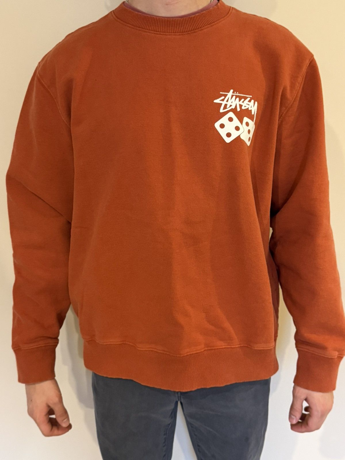 Stussy STÜSSY ORANGE DICE CREW MINT CONDITION | Size Large Size US L / EU 52-54 / 3 - 4 Thumbnail