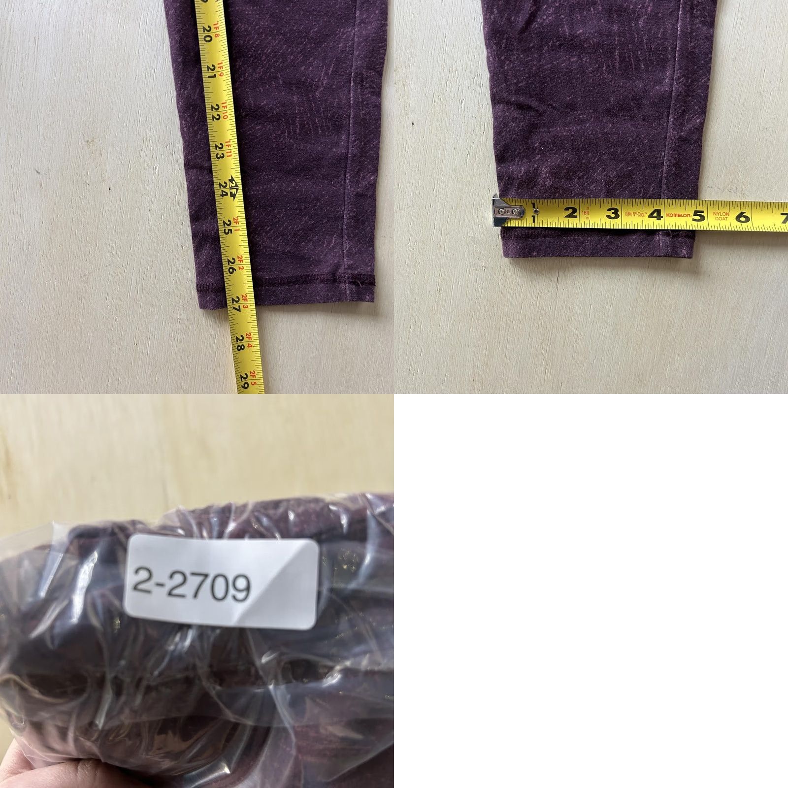 Spalding VINTAGE Spalding Leggings Womens Large Purple High Rise Ankle Flecked Yoga Gym Running Size 36" / US 14 / IT 50 - 8 Thumbnail
