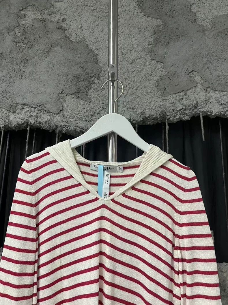 Dior Dior Red and White Striped Knit Sweater-2505 Size US XS / EU 42 / 0 - 3 Thumbnail