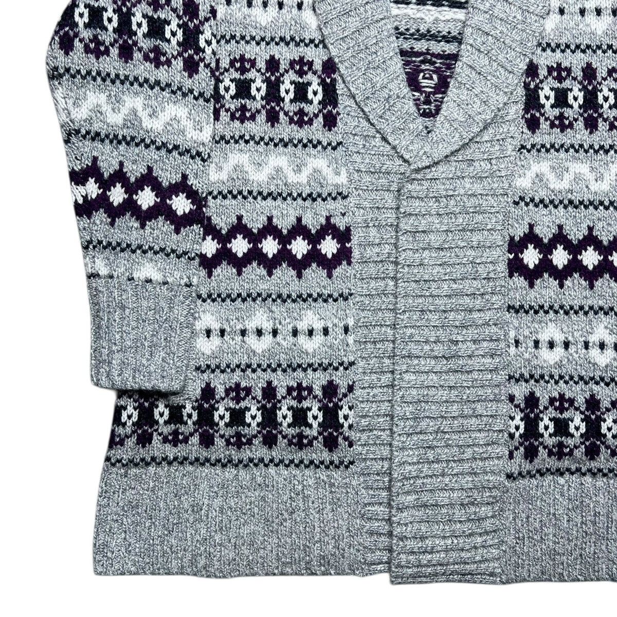 L.L. Bean NWT LL Bean 100% Lambs Wool Fair Isle Long Sweater Cardigan Size L / US 10 / IT 46 - 18 Thumbnail