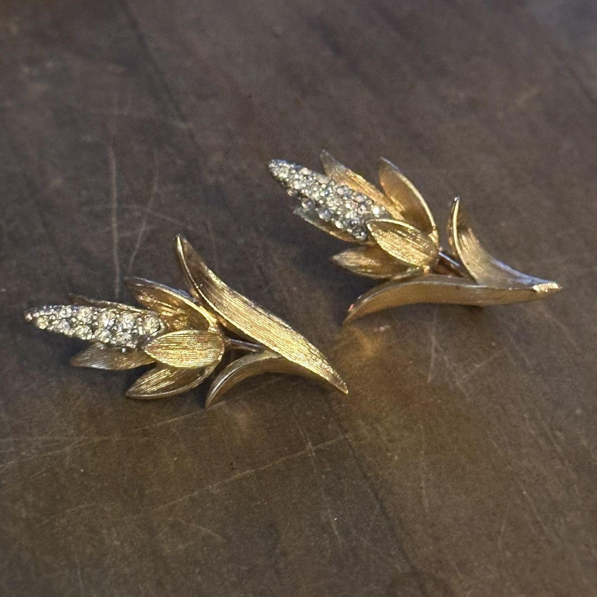 Vintage Vintage Boucher rhinestone corn cob stalk clip on earrings Size ONE SIZE - 6 Thumbnail