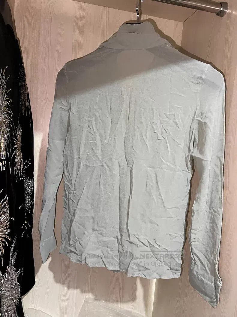 Saint Laurent Paris Saint Laurent Paris Ruffled Silk Shirt i Size XS / US 0-2 / IT 36-38 - 3 Thumbnail
