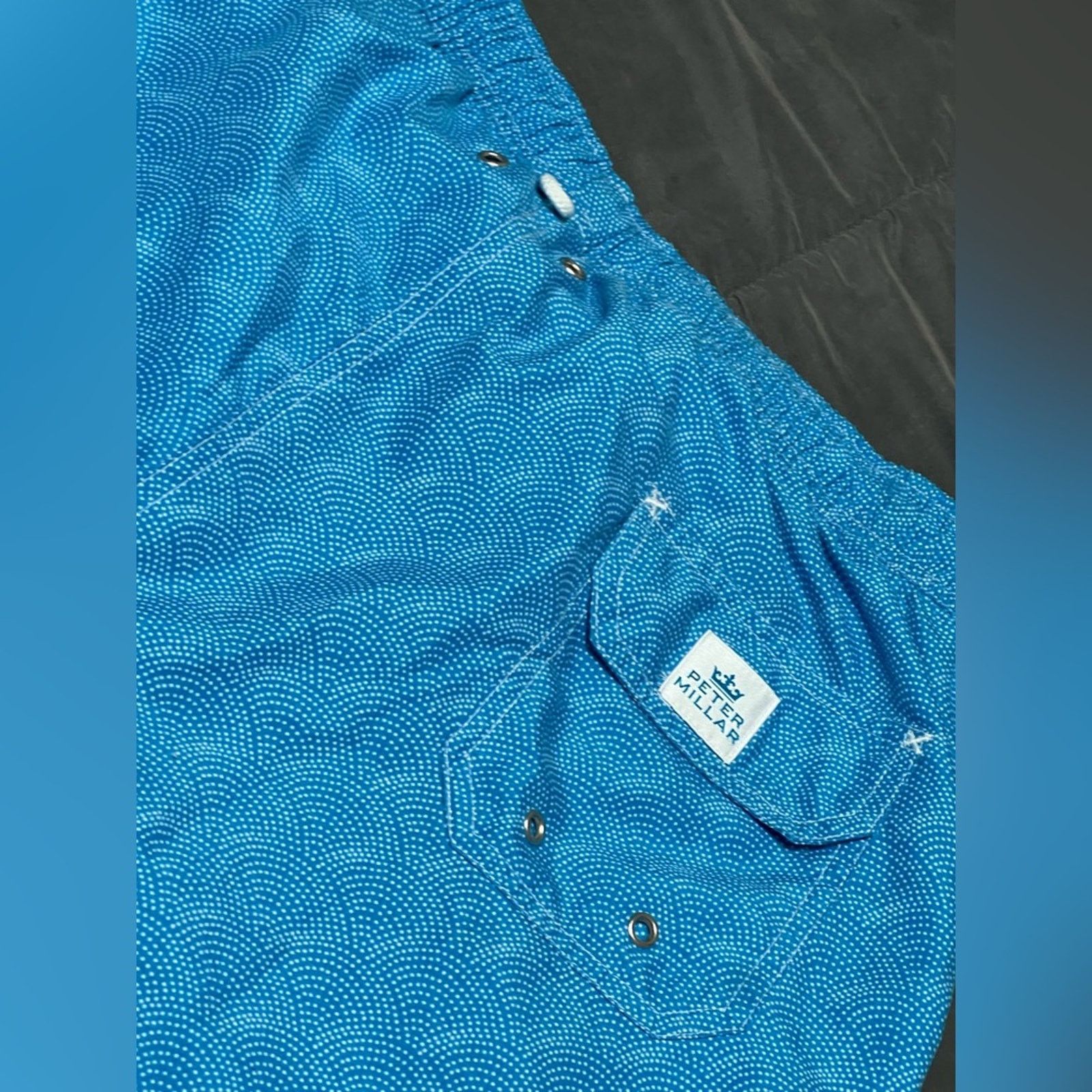 Peter Millar Peter Millar Seaside Collection Men’s Swim Trunks Blue Wave Size US 34 / EU 50 - 4 Thumbnail