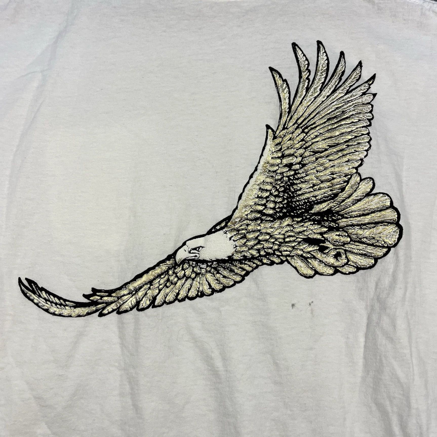 Vintage VINTAGE Winston Eagle Graphic Promo Pocket T-Shirt XL White Mens 90s Size US XL / EU 56 / 4 - 2 Thumbnail