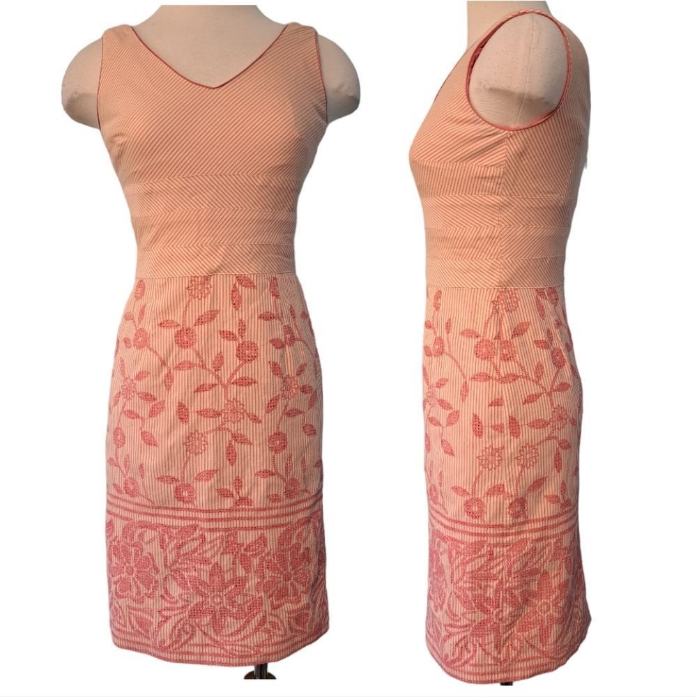 Other Kay Unger Floral Embroidered Dress Size 2 Pink NWOT Size XS / US 0-2 / IT 36-38 - 2 Thumbnail