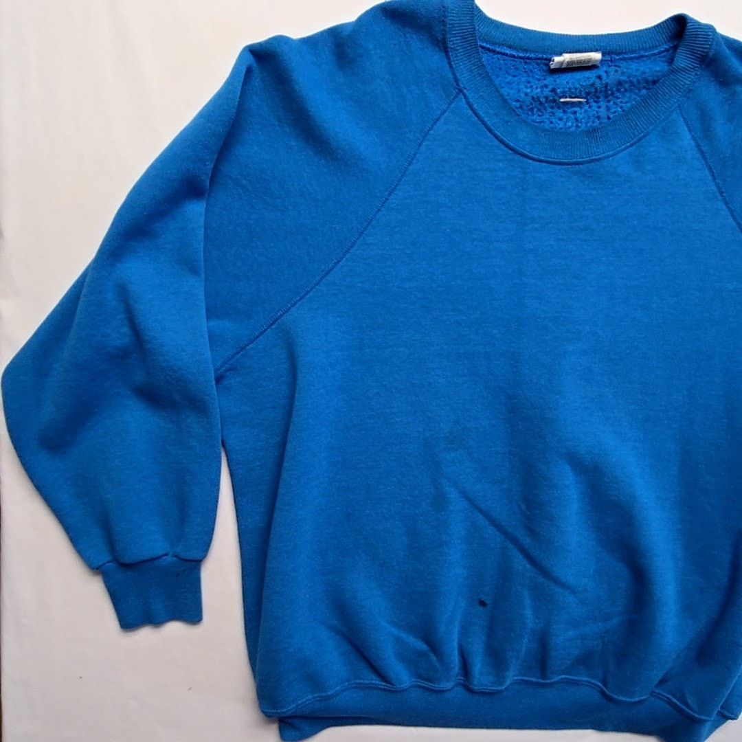 Lee Vintage Blue Blank Sweatshirt Lee 2XL Blue Crewneck Size US XXL / EU 58 / 5 - 3 Thumbnail