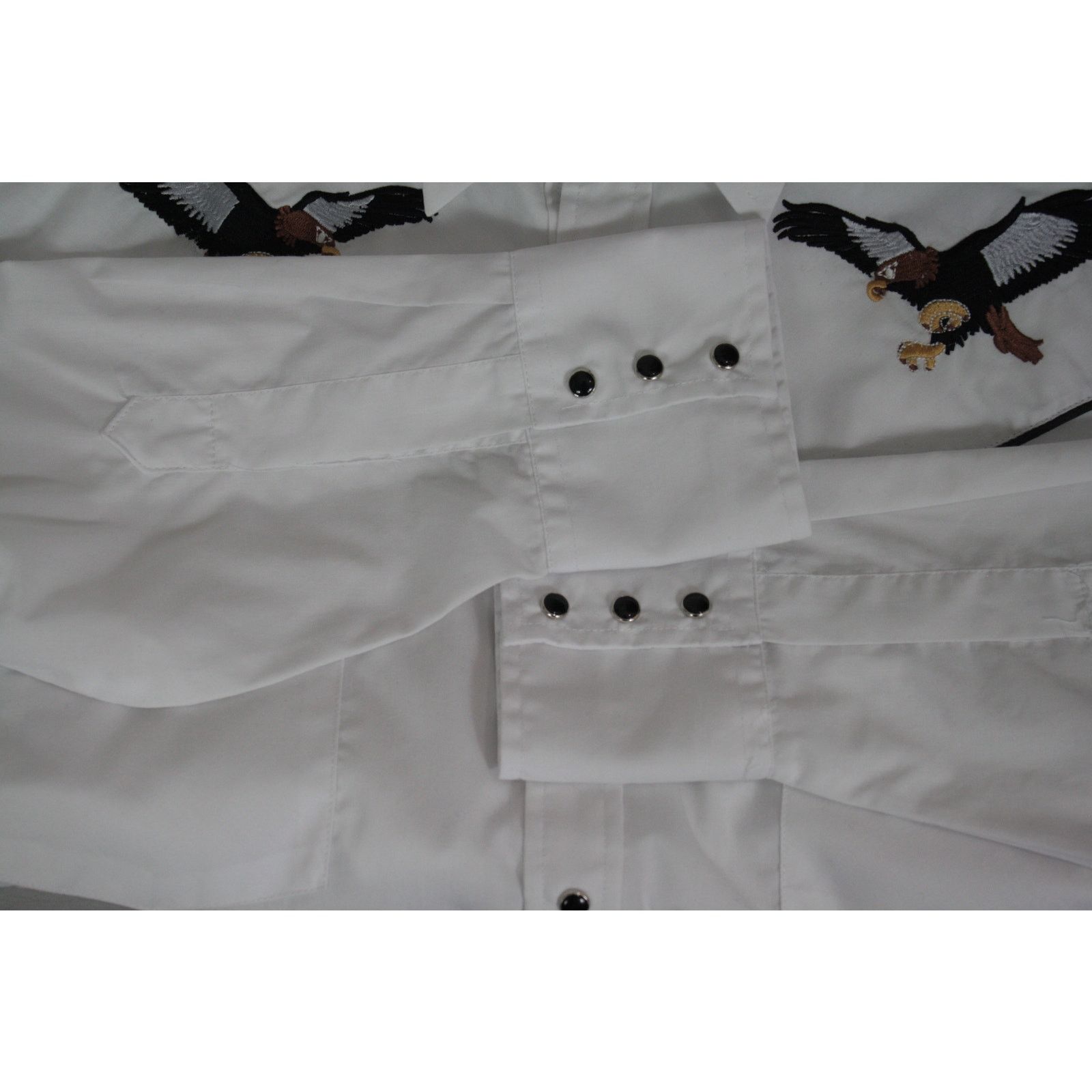 Vintage Vintage Embroidered Eagle Pearl Snap White Western Shirt L Size US L / EU 52-54 / 3 - 5 Thumbnail