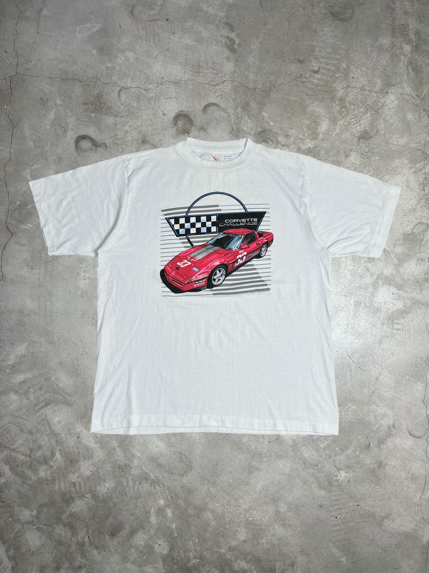 Vtg 80s NASCAR Chevrolet Corvette Challenge (XXL) GTMD891