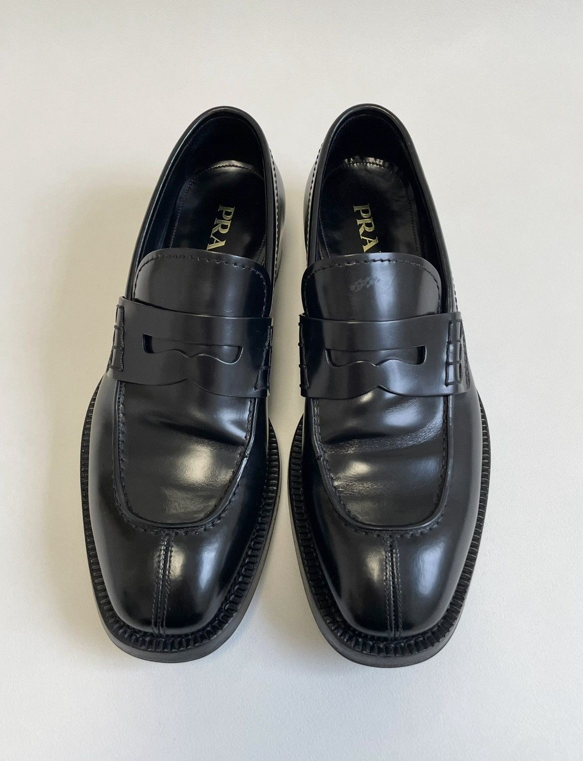 Prada Black Leather ‘Almond Toe’ Loafers Size US 9.5 / EU 42-43 - 1 Thumbnail