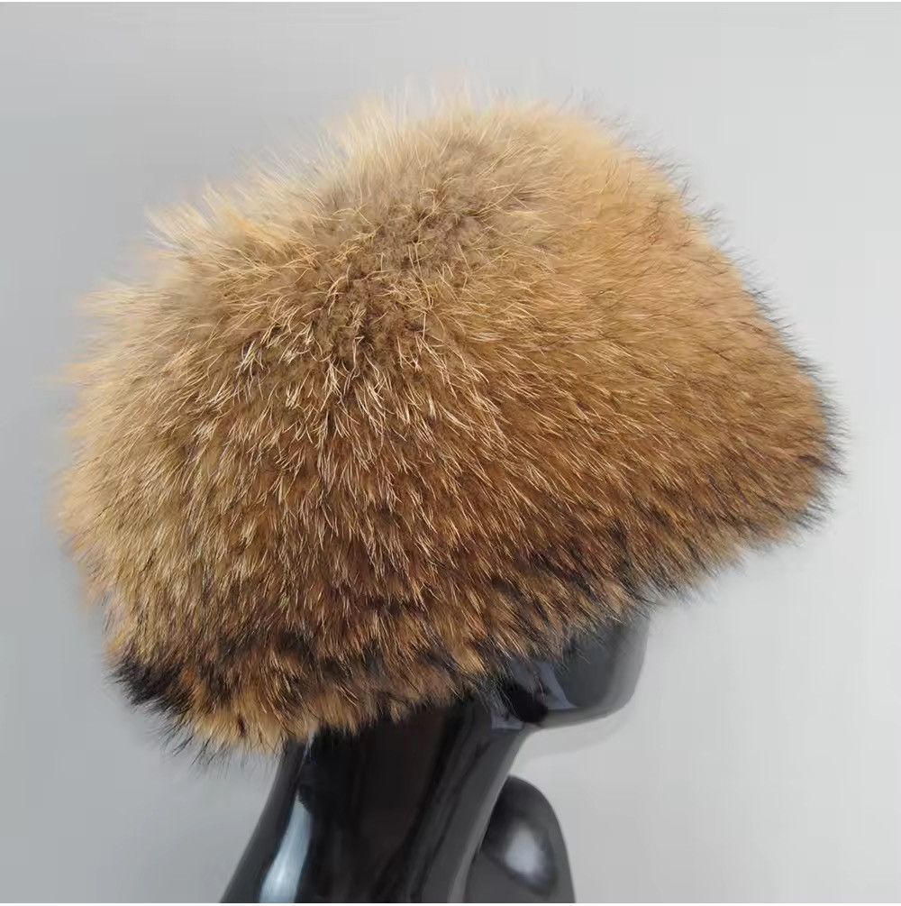 Other Y2k Natural Fur Fluffy Winter Hat Round Cap Size ONE SIZE - 2 Thumbnail