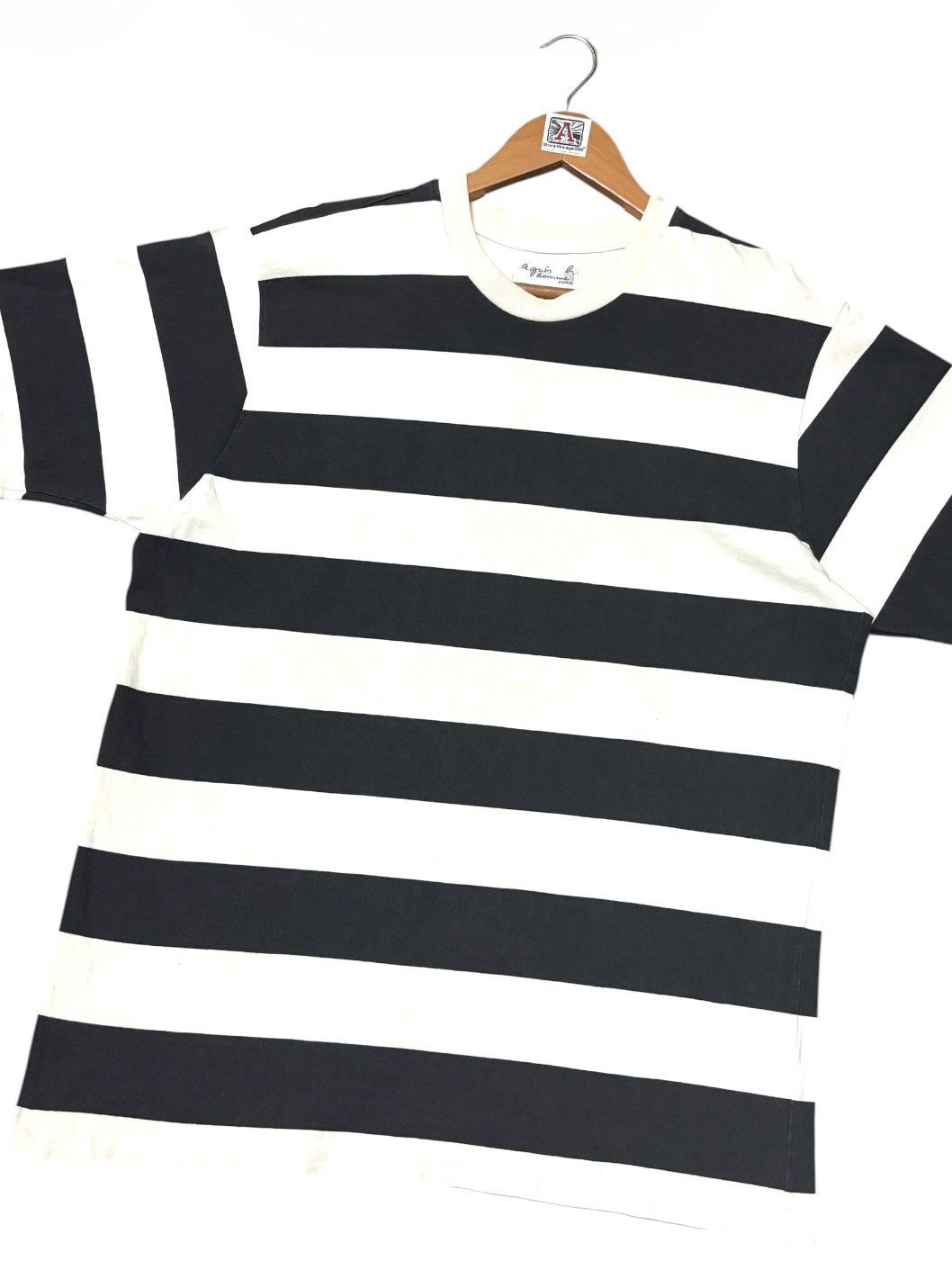 agnes b. VINTAGE AGNES B. STRIPED TSHIRT TEE💥 Size US L / EU 52-54 / 3 - 4 Thumbnail
