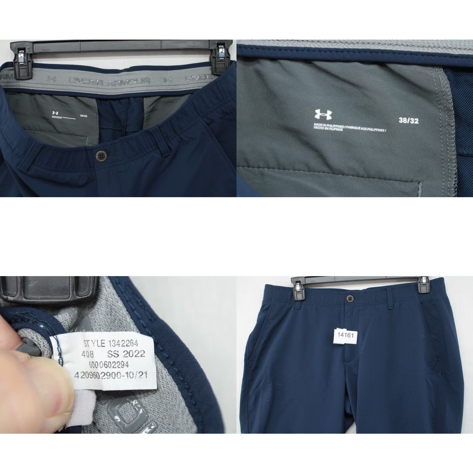 Under Armour Under Armour UA Match Play Pants Men's 36x31 Blue Performance Woven Stretch Golf Pants Business Casual Workwear Solid Modern Straight Mens Size US 36 / EU 52 - 8 Thumbnail