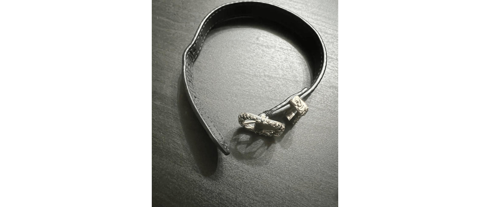Emanuele Bicocchi Emanuele Bicocchi Black Leather Buckled Small Bracelet Size ONE SIZE - 7 Thumbnail
