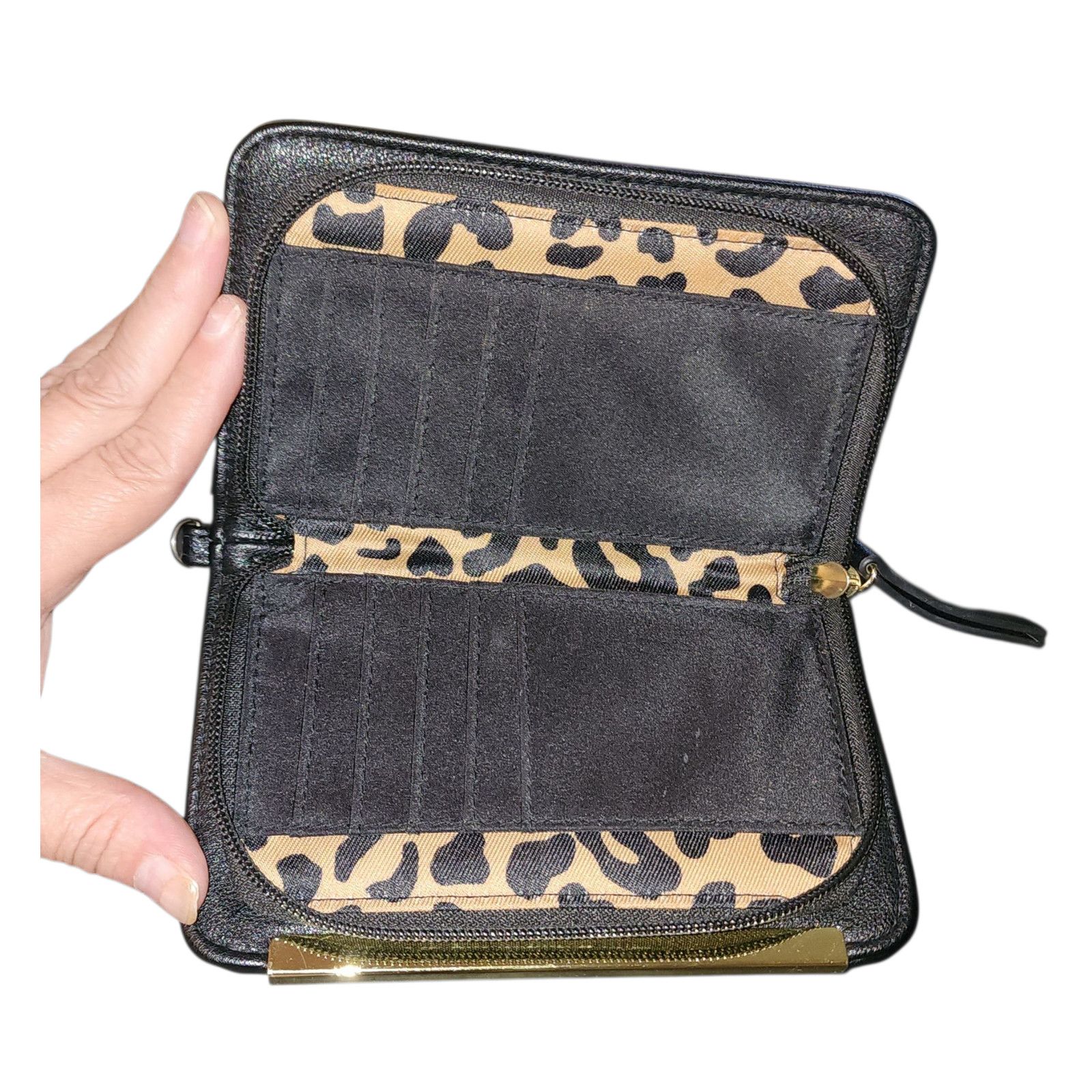 Jessica Simpson Jessica Simpson black faux leather bag with matching wallet. Size ONE SIZE - 8 Thumbnail