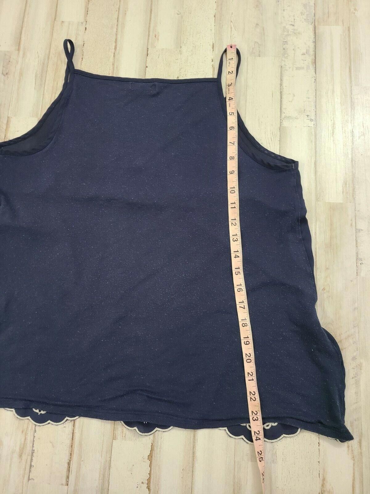 Warehouse Warehouse Tank Top Size 16 Blue White Floral Embroidery Size XXL / US 16-18 / IT 52-54 - 7 Thumbnail