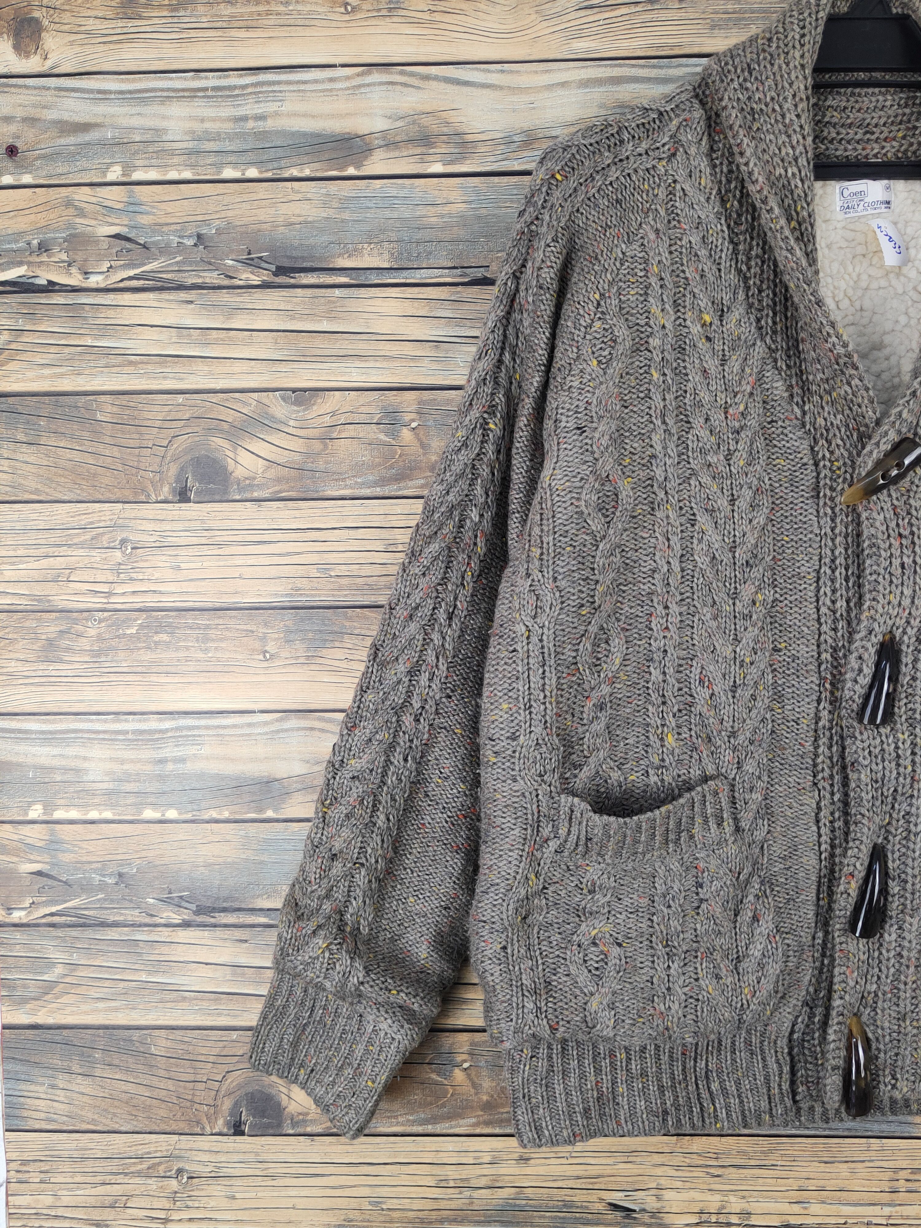 Aran Isles Knitwear × Japanese Brand Coen Dark Brown cable Knitwear Sweaters #W2033 Size US M / EU 48-50 / 2 - 4 Thumbnail