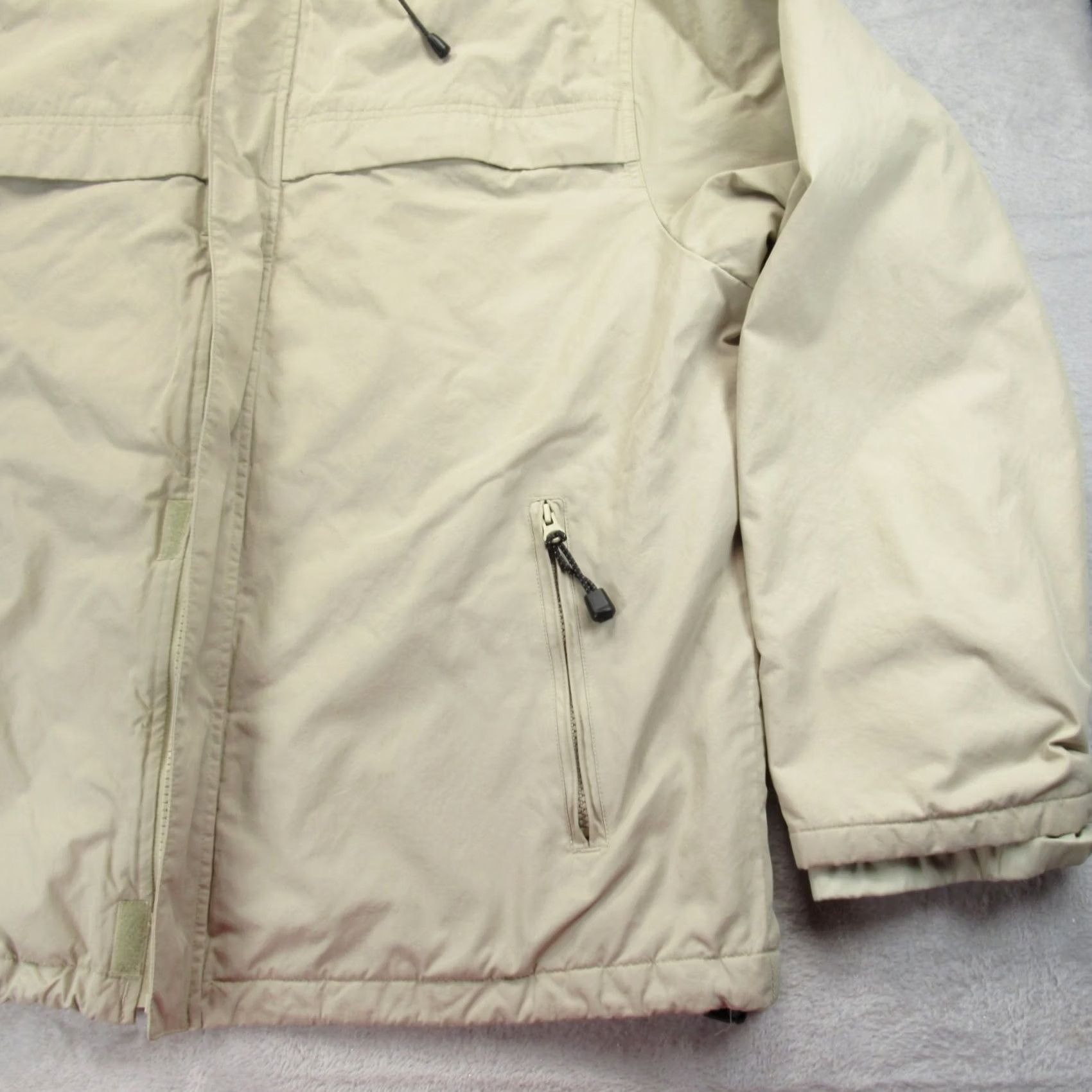 Eddie Bauer VINTAGE Eddie Bauer Jacket Mens XL Beige Hooded Pockets Insulated Full Zip Nylon Weatherproof Rain Coat 90s Outdoor Mens Size US XL / EU 56 / 4 - 6 Thumbnail