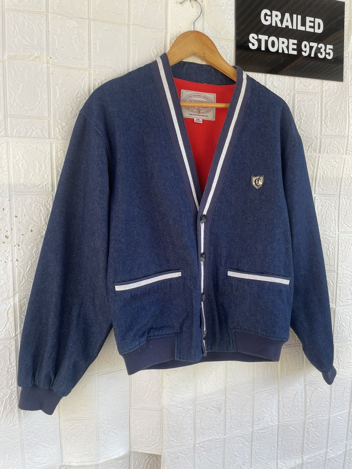 Vintage Japanese Brand Harvard Denim Jacket Size US M / EU 48-50 / 2 - 3 Thumbnail