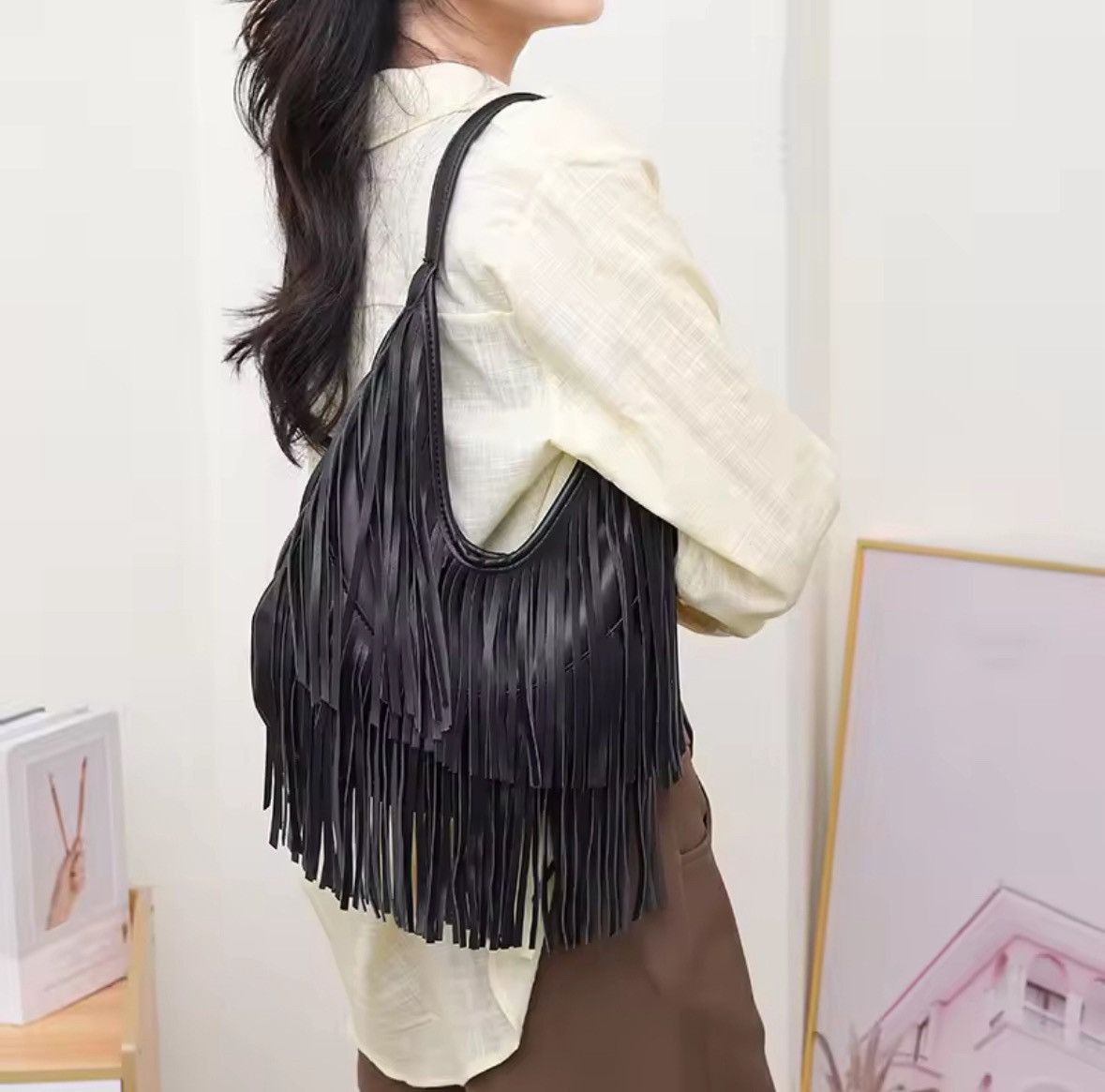 Other Long Tassels Women handbag Fashion Shoulder Bags for ladies Size ONE SIZE - 2 Thumbnail