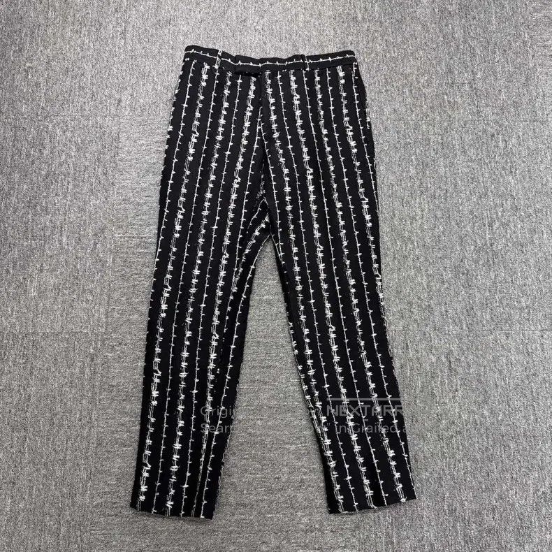 Alexander McQueen Alexander Mcqueen Embroidered striped casual pants Size US 34 / EU 50 - 1 Thumbnail