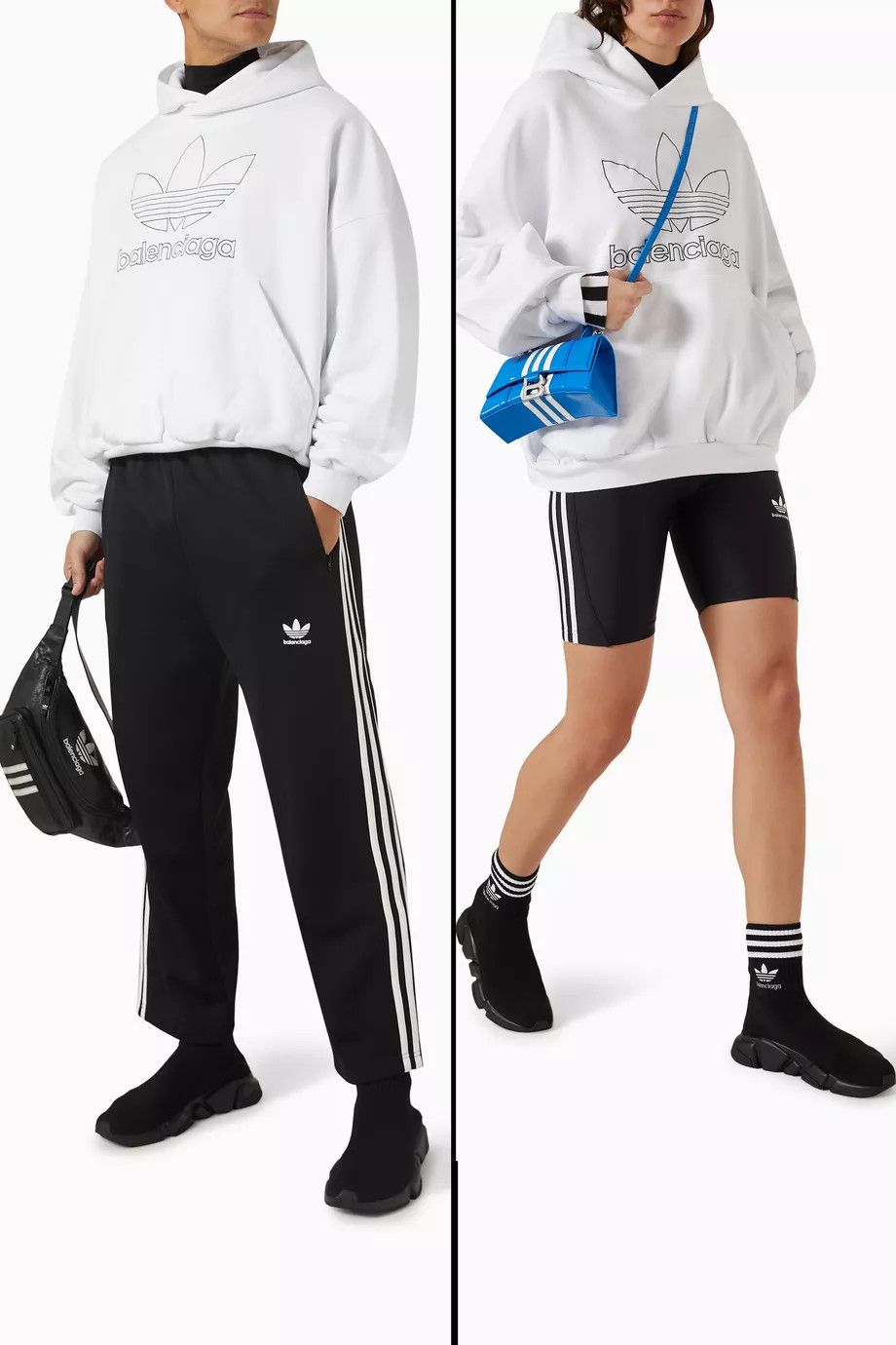Adidas × Balenciaga o1bcso1str1224 Unisex Large Fit Hoodie in White Size S / US 4 / IT 40 - 2 Thumbnail