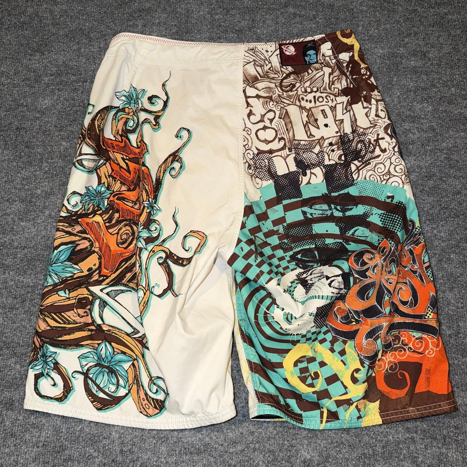 Warren Lotas LOST Enterprises Psycho Ward Girl Surf Board Shorts Mens Lg Size US 34 / EU 50 - 5 Thumbnail