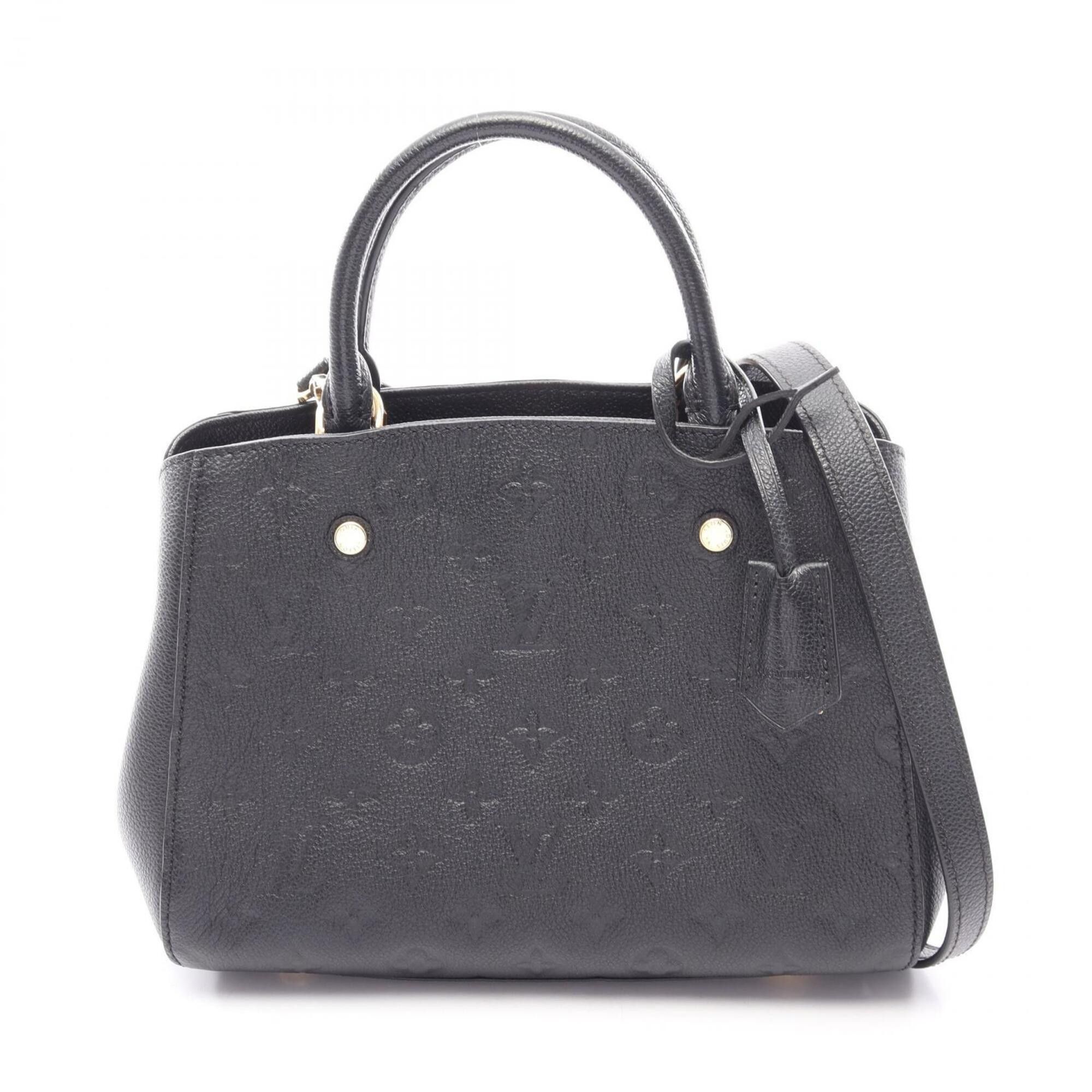 Louis Vuitton Louis Vuitton Montaigne BB 2-Way Handbag, Leather, Monogram Empreinte, Women's, Black, M41053 Size ONE SIZE - 1 Thumbnail