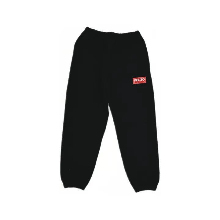 Kenzo Kenzo Black Logo Elastic Waist Joggers for Men -2507 Size US 26 / EU 42 - 2 Thumbnail