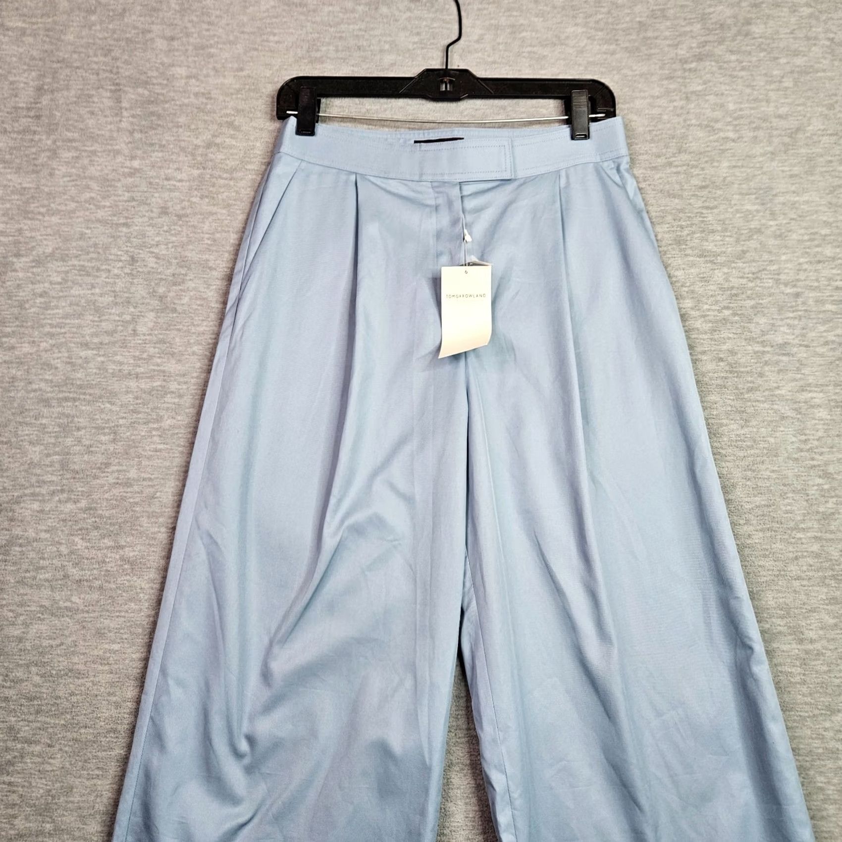Vintage Tomorrowland Women's Light Blue Pleated Wide Leg Pant Sz 38 Size 26" / US 2 / IT 38 - 4 Thumbnail