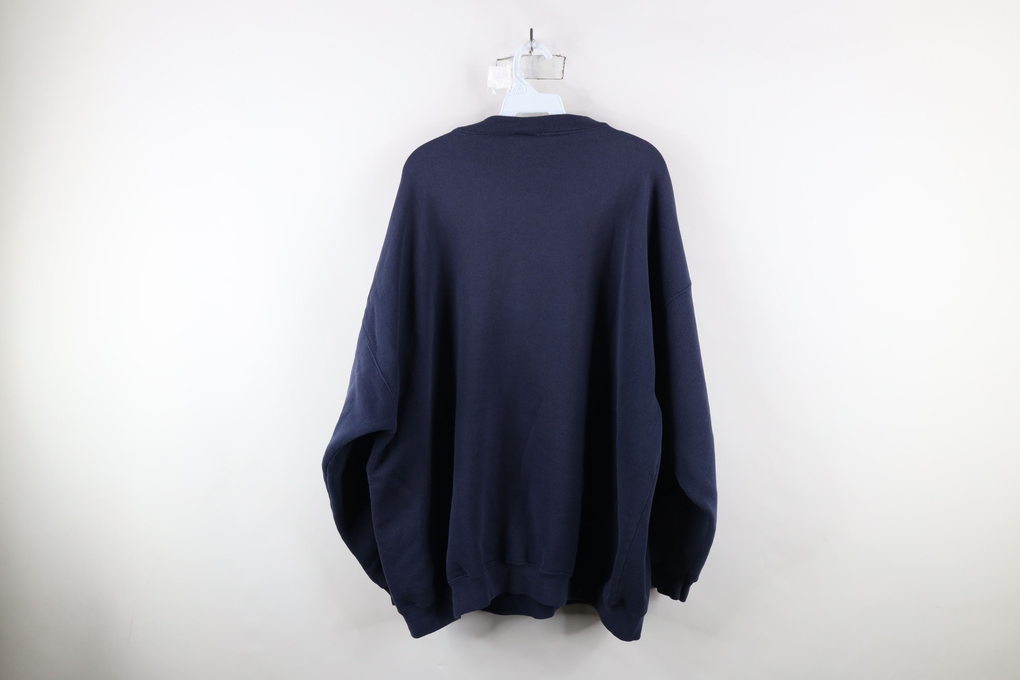 Vintage Vintage 90s Streetwear Blank Crewneck Sweatshirt Blue USA Size US XXL / EU 58 / 5 - 13 Thumbnail