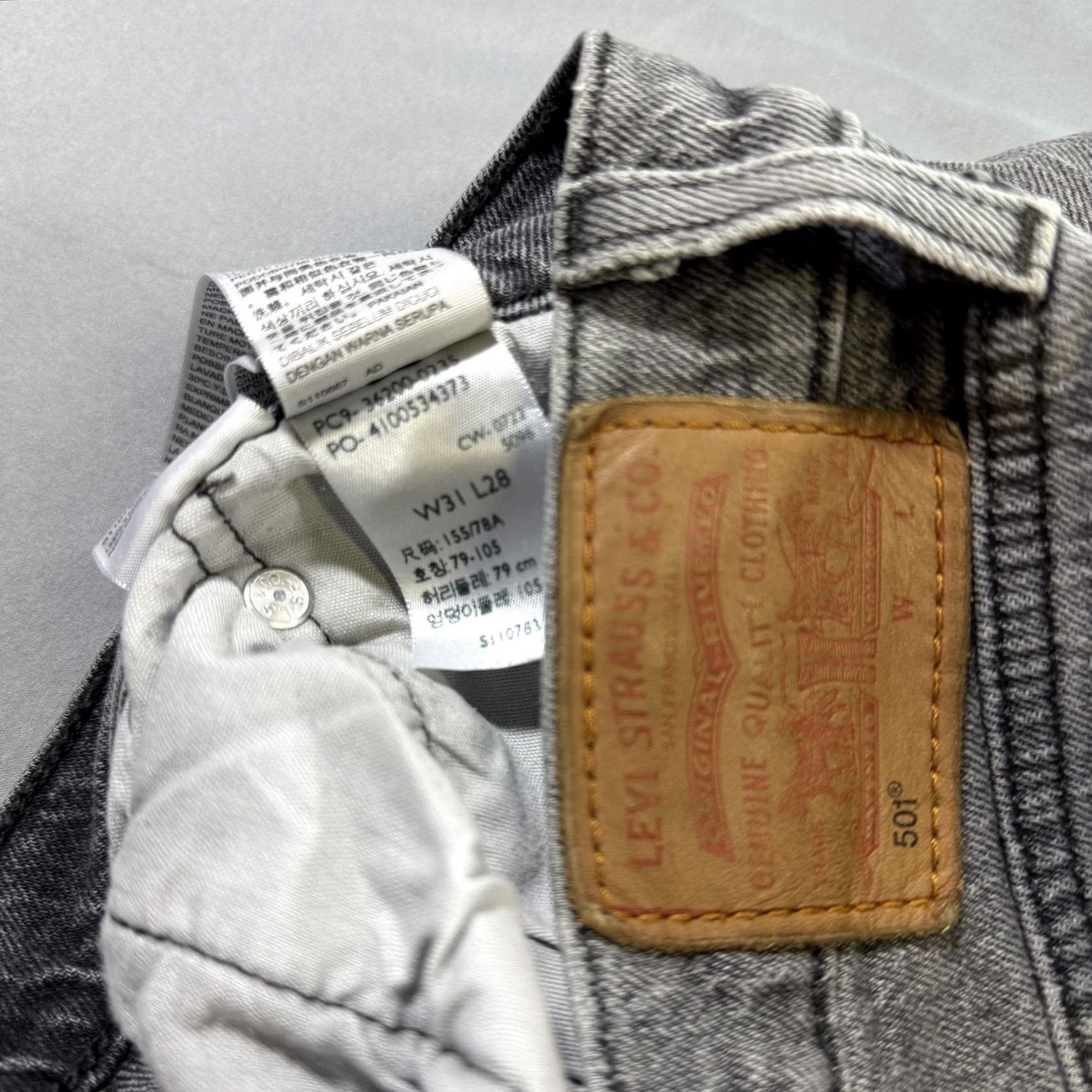 Levi's VINTAGE Levi's 501 Jeans Mens? Womens? Gray Regular Fit Straight Leg Button Fly 31 Size 24" / US 00 / IT 34 - 5 Thumbnail