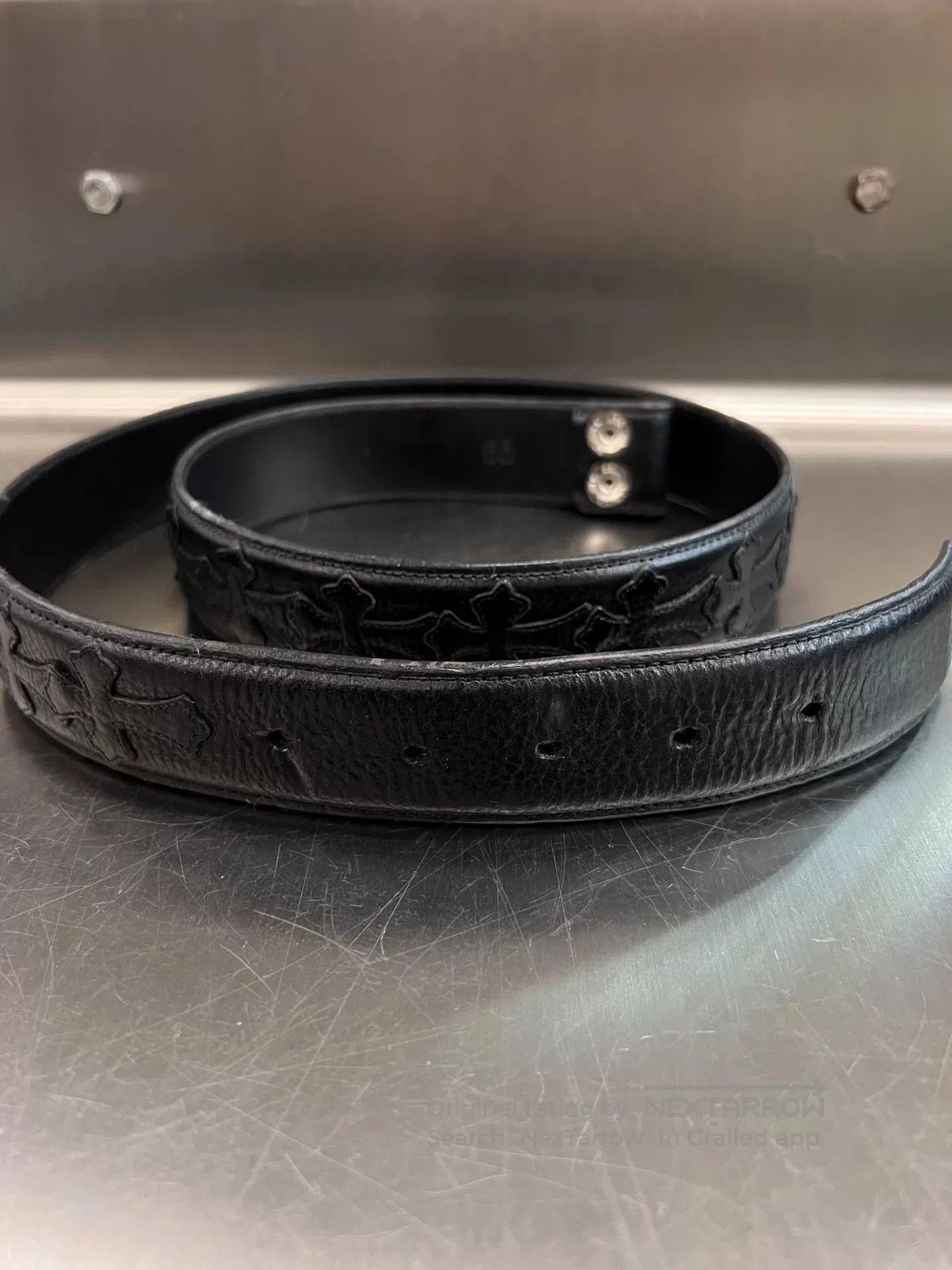 Chrome Hearts Chrome Hearts Black Cross Patchwork Belt. Size ONE SIZE - 6 Thumbnail