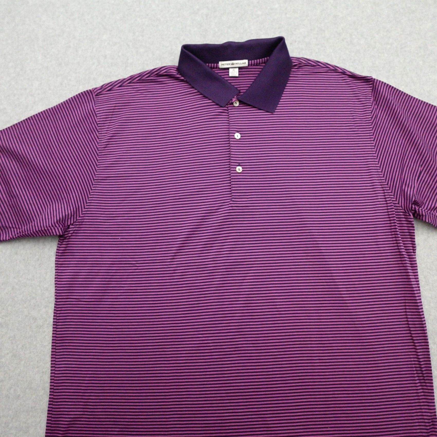 Peter Millar Peter Millar Polo Shirt Mens XL Golf Purple Plum Stripe Bel Air CC 32x25 Size US XL / EU 56 / 4 - 6 Thumbnail