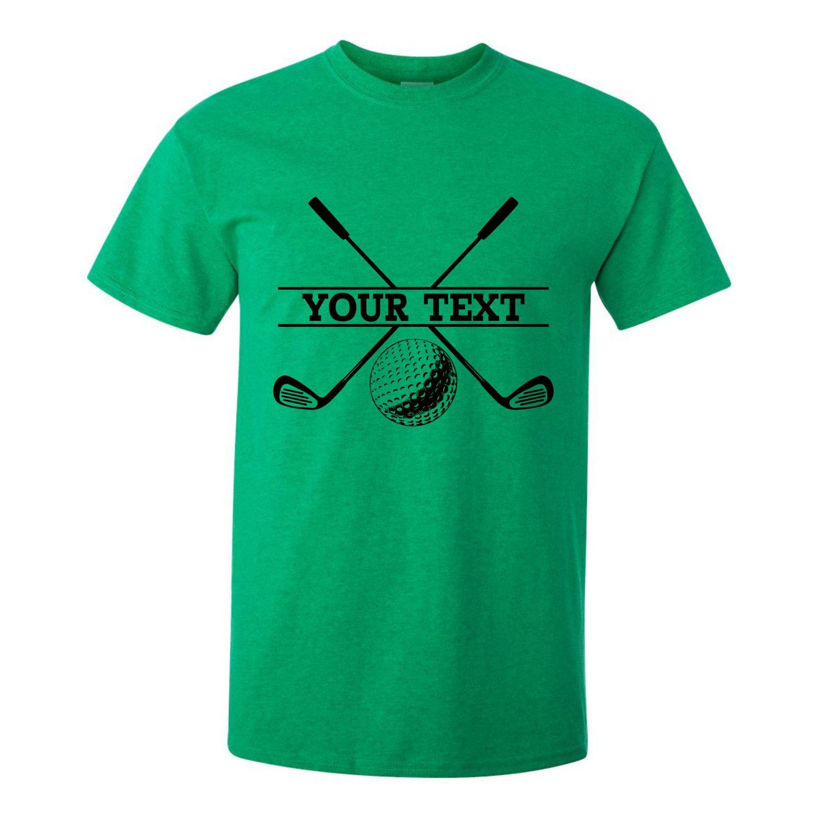 Gildan Personalized Golf Ball Crossed Clubs YOUR NAME T-Shirt Size US L / EU 52-54 / 3 - 10 Thumbnail