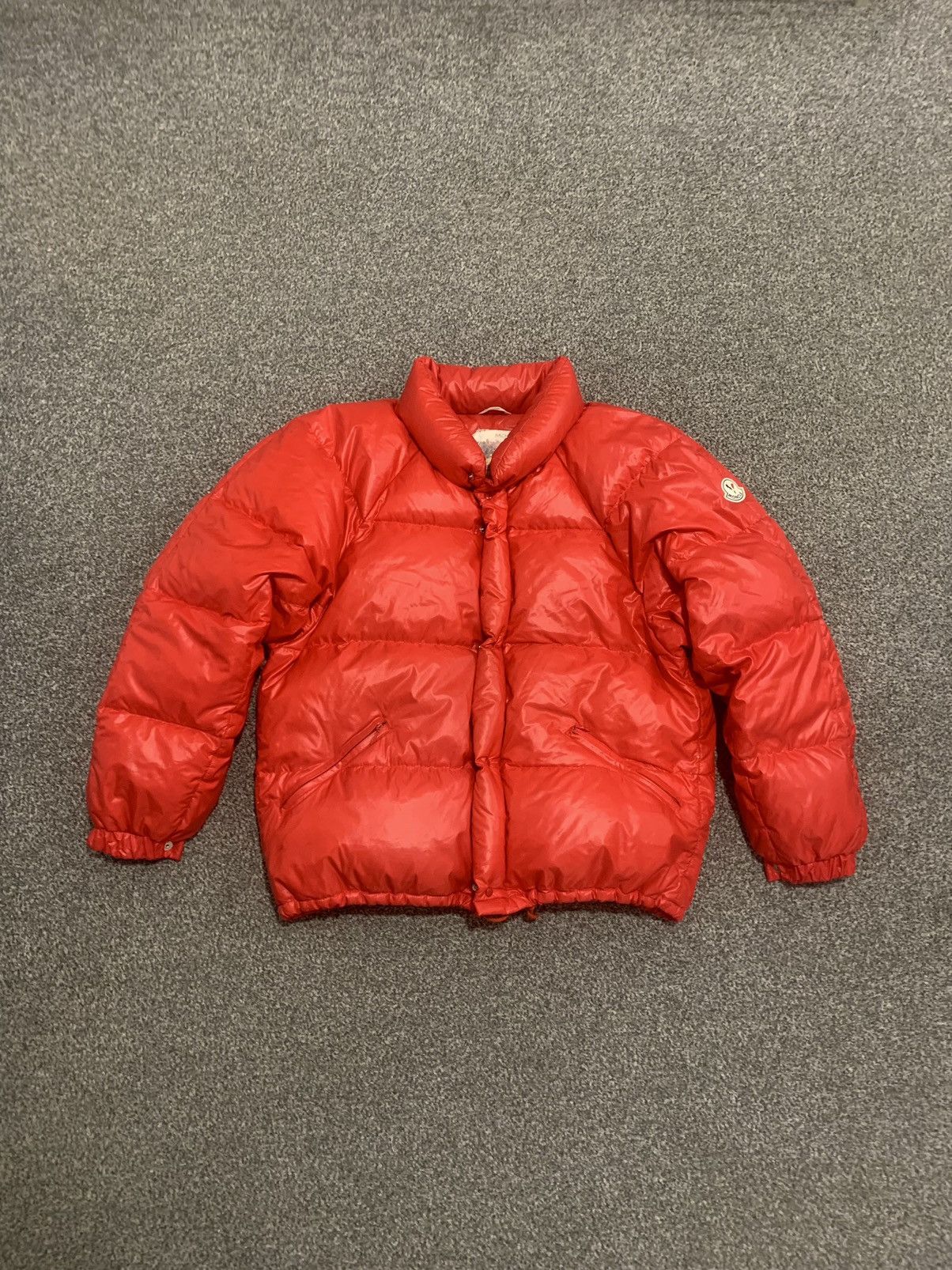 Moncler Vintage Red Moncler Puffer Logo Patch Jacket Size US L / EU 52-54 / 3 - 1 Thumbnail
